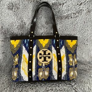Tory Burch Patterned Patent Leather Totebag